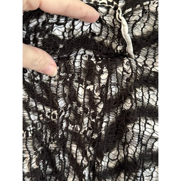 Passion Concepts Women’s Zebra Print Blazer Size Medium Lace Sequin Overlay Glam - Picture 3 of 12